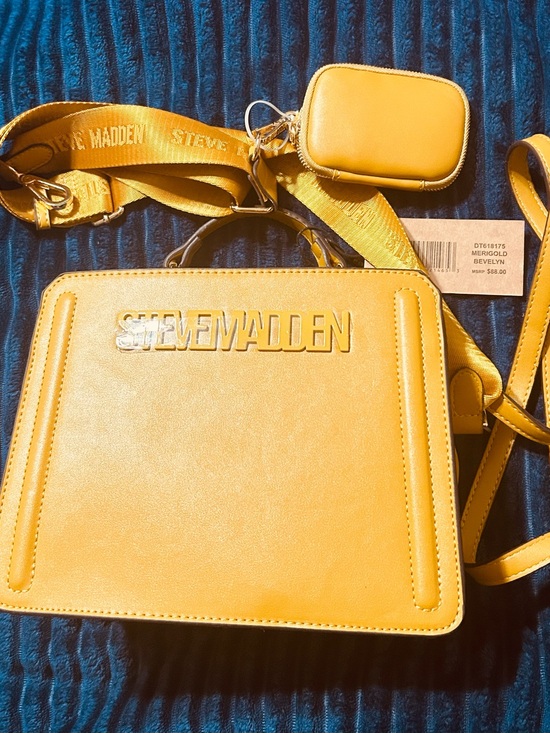 Steve Madden Handbags - Steve Madden Bevelyn Crossbody Satchel- MERIGOLD